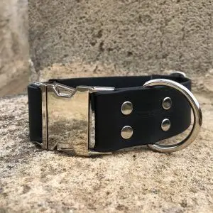 Collar ancho para perros grandes y fuertes. Con cierre metalico
